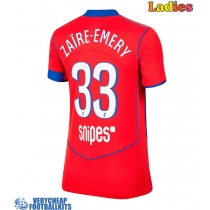 Paris Saint-Germain Warren Zaire-Emery #33 Replica Third Shirt Ladies 2025-26 Short Sleeve